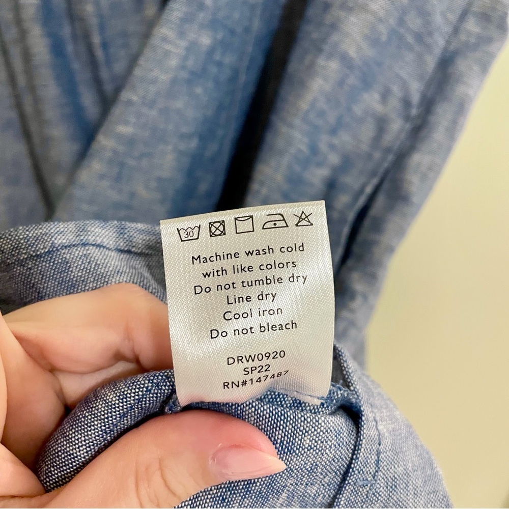 Draper James Chambray Babydoll Dress – Size XXL (Like New) - Picture 6 of 11